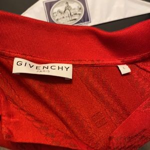 Authentic Red Givenchy Polo style shirt. Mens